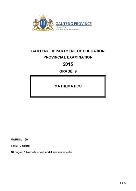 2015 mathematics gauteng question paper 1 Doc