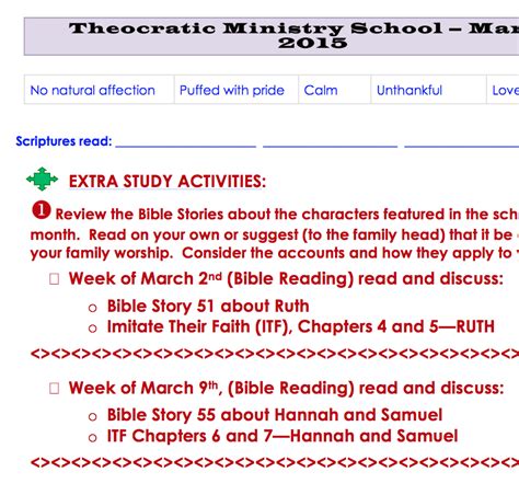 2015 theocratic ministry school workbook PDF