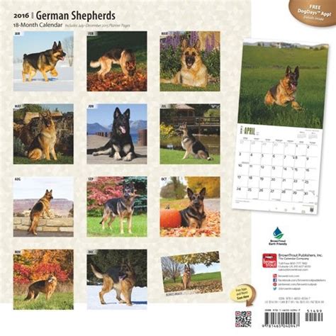 2016 just german shepherds wall calendar Doc