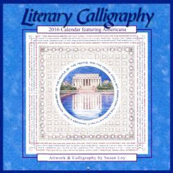 2016 literary calligraphy calendar featuring americana PDF