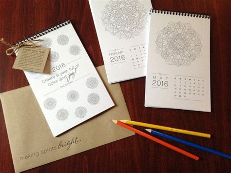 2016 mandala coloring calendar Kindle Editon