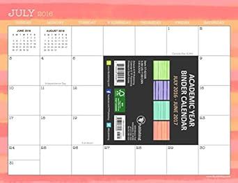 2017 Academic Stripes Binder Calendar Reader