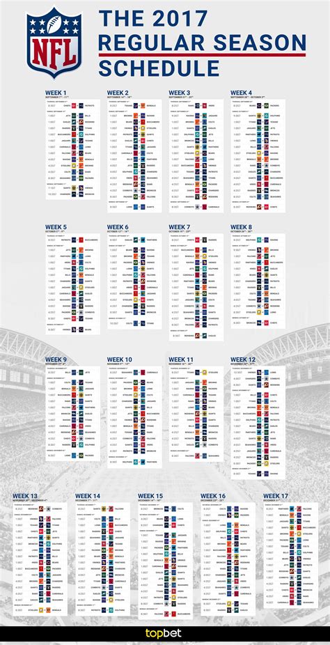 2017 Nfl Schedule Printable