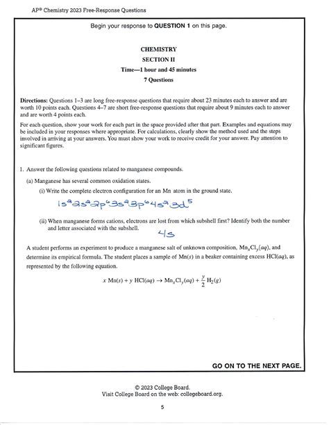 2018 AP Chemistry FRQ: A Comprehensive Analysis and Discussion