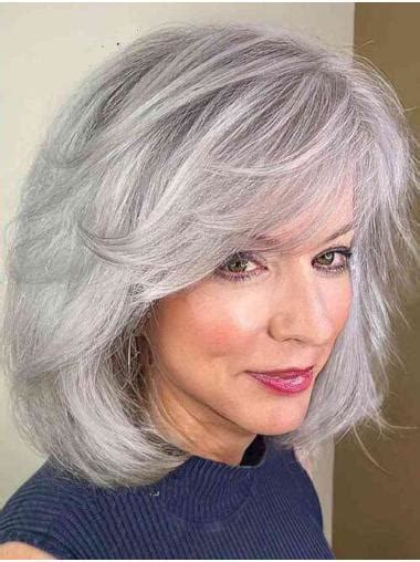 2023's Shoulder Length Gray Wigs: Synthetic VS Lace Front Wigs