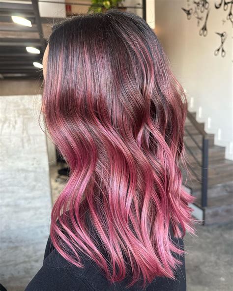 2023 Hair Inspo: Brown Hair with Pink Highlights