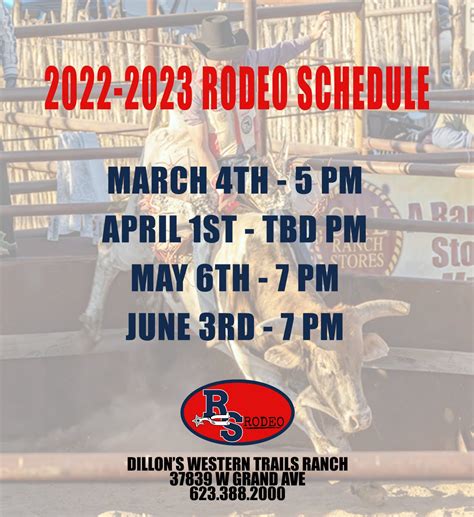 2023 Rodeo Schedule