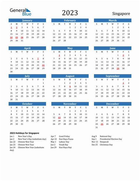 2023 Singapore Calendar: A Comprehensive Guide to the Year's Key Dates and Holidays