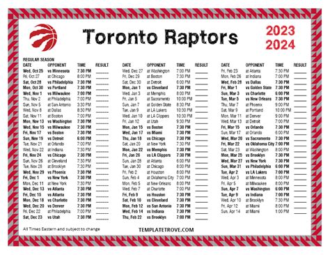 2023-24 Toronto Raptors Schedule: Get Ready for the Excitement!