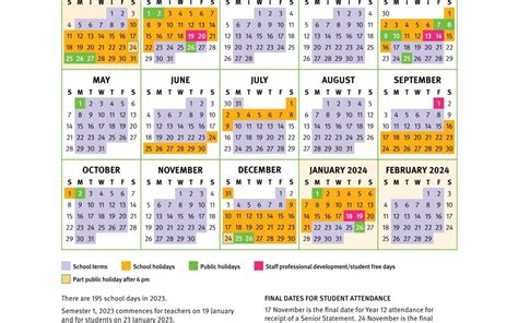 2024 School Holiday Schedule