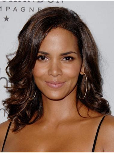 2025's 101: Wavy Brown Lace Front Shoulder Length Without Bangs Halle Berry Wigs