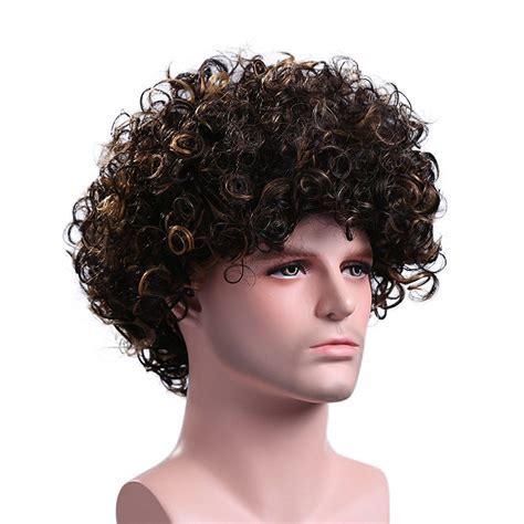 2025's Brown Curly Short Men Wigs. Our wigs VS Others