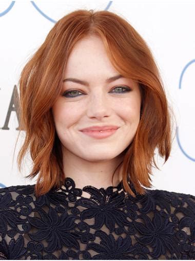 2025's Enchanting 12" Lace Front Chin Length Auburn Bobs: Embracing Emma Stone's Timeless Allure