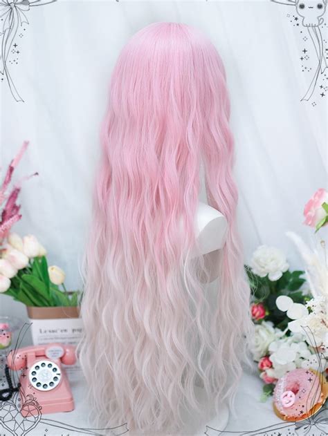 2025's Exclusive: Light Brown to Ombre Pink Long Wavy Synthetic Wig Unveiled for Fashionistas!