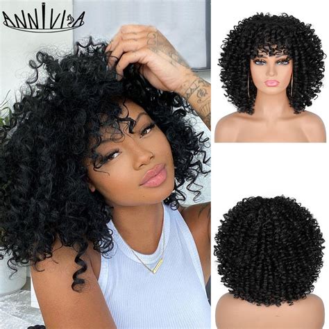 2025's New Fashion Charm: Afro Short Kinky Curly Human Hair Wig