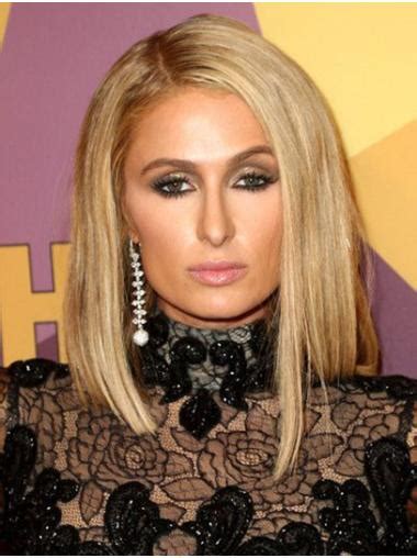 2025's Stunning Trend: Effortless Blonde Lace Front Shoulder Length Paris Hilton Wigs