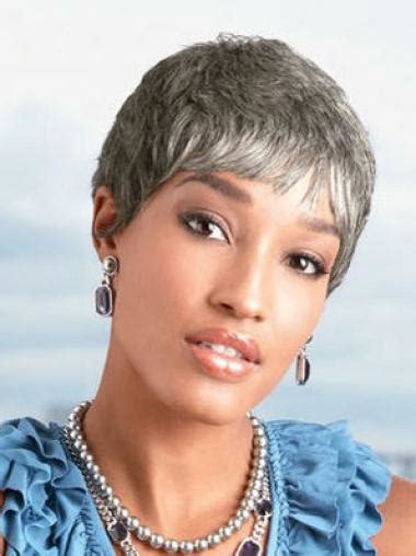 2025's Top-Rated 10 Exquisite Straight Cropped Synthetic Grey Wigs