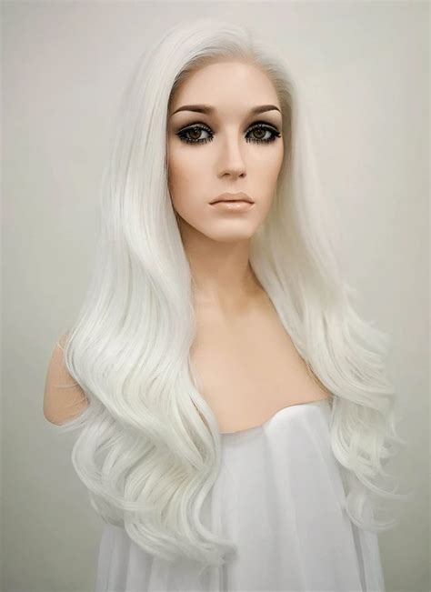 2025's Young Fashion: 69+ White Short Layers Full Lace Synthetic Wigs