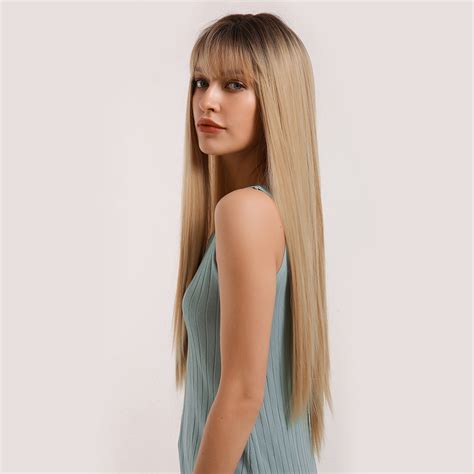 2025: Captivating Natural Blonde Long Straight Wig with Fringes: A Style Icon for Women