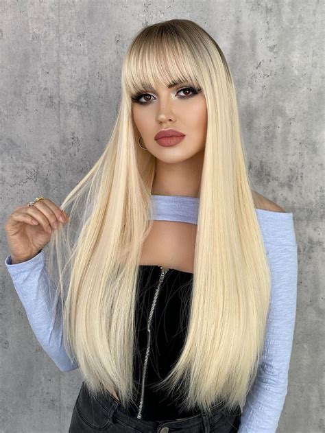 2025 Blonde Bangs Wigs: Long Design with Straight Fabulosity