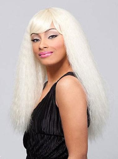 2025 Blonde Bombshell: Graceful Long Straight African American Wigs #186