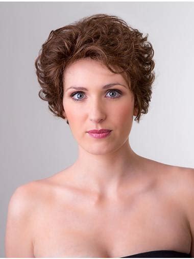 2025 Monumental Monofilament 8" Curly Short Brown Synthetic Classic Lady Wig: A Style Revolution