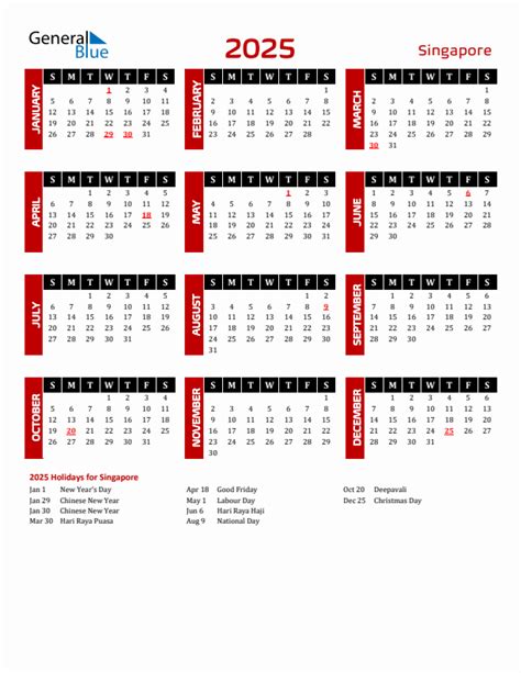 2025 Singapore Calendar: A Comprehensive Guide