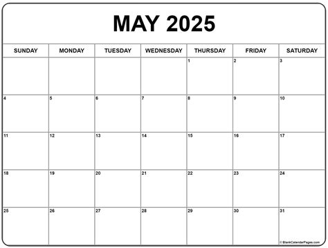 2025 may calendar