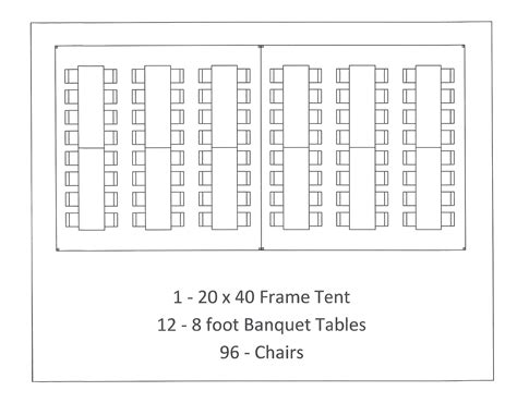 20x40 Tent Seating Chart