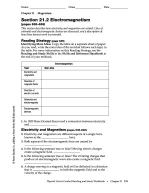 21 2 electromagnetism worksheet answer Reader