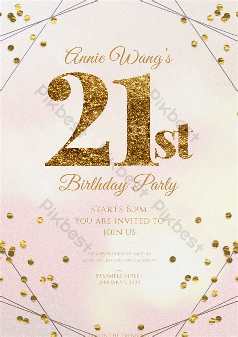 21st Birthday Invitation Templates