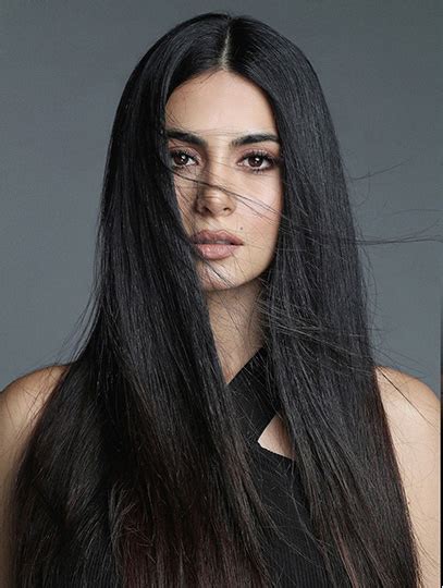 22" Lace Front Long Black Without Bangs Emeraude Toubia Wigs