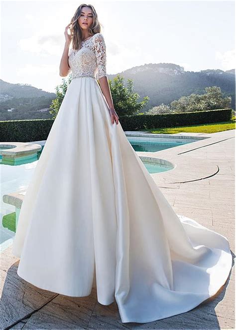 22 Enchanting Satin A-Line Wedding Dresses for Every Bride