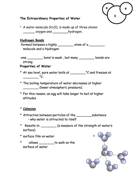 22 Properties Of Water Worksheet Answers Kindle Editon