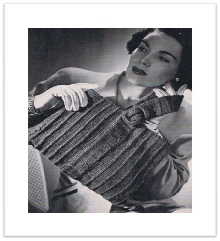 2345 evie bag vintage knitting pattern Reader