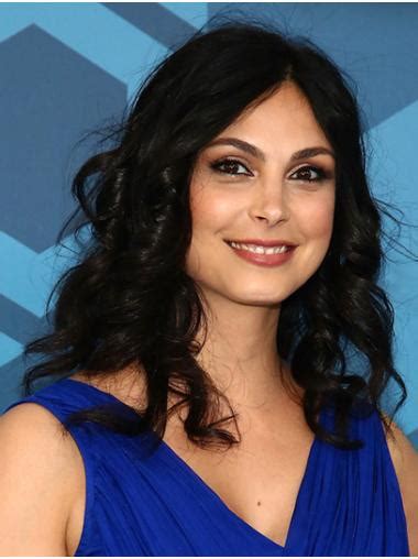 235 Mysterious Appeal of Curly 16" Long Black Synthetic Morena Baccarin Wigs in 2025