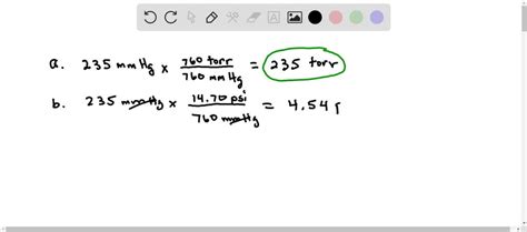 235 mmHg is equal to approximately 7.9572 Hg