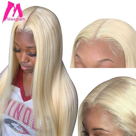 24" Blonde With Highlights Brazilian Hair Pre Plucked Lace Front Wigs