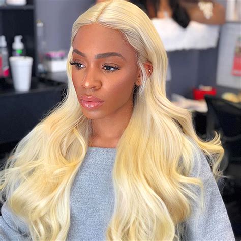 24" Lace Front Blonde Long African American Wigs