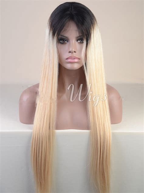 24" Long Straight Full Lace Wigs: Two-Tone African American Wigs for the Ultimate Transformation