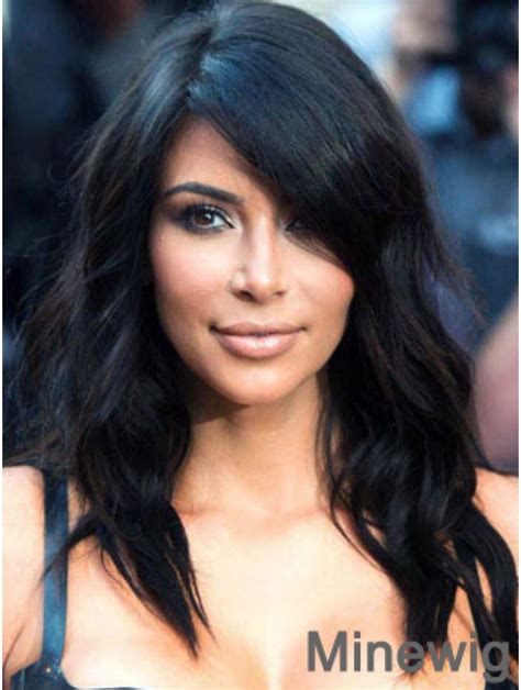 24" Remy Human Hair Brown Wavy Kim Kardashian Wigs