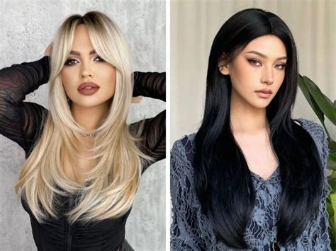 24” Straight Wigs: Bangs VS No Bangs