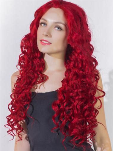 24 Inches Wavy Red vs. Other Lace Front Wigs