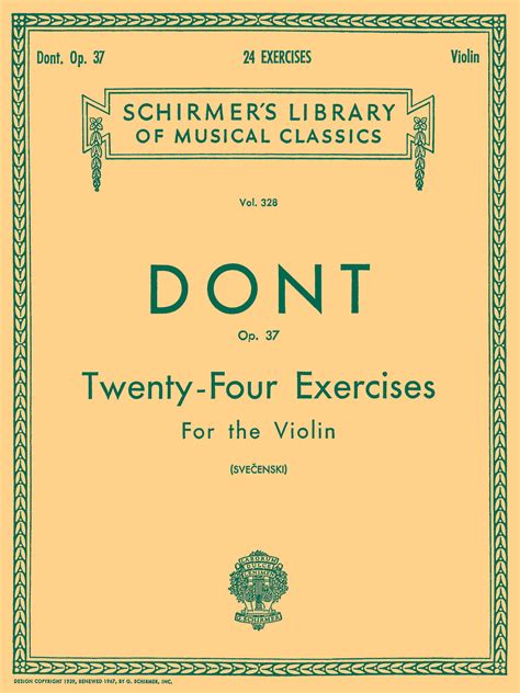 24 exercises op 37 violin method schirmers library of musical classics Reader