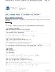 240 A Leadership Influence Test Answers Doc