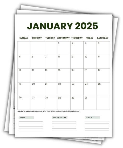 25 26 Calendar Printable