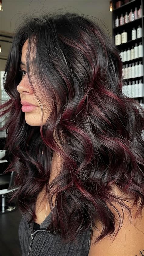 25 Burgundy Hair with Black Highlights Ideas for a Striking Look