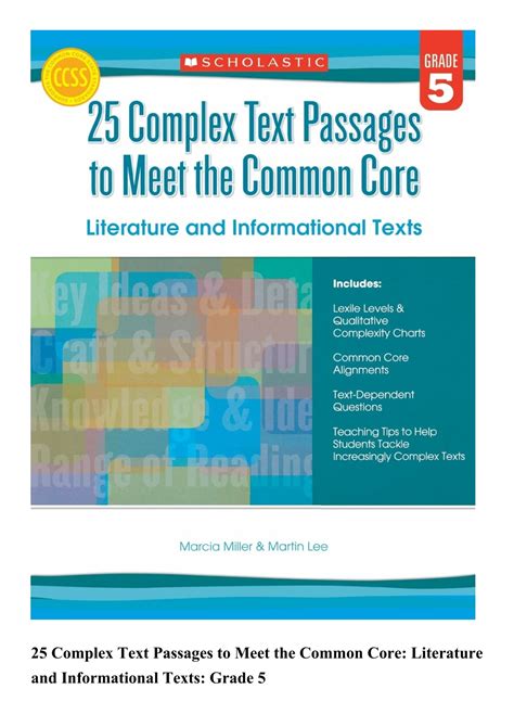 25 Complex Text Passages To Meet The Common Core: Ebook Reader