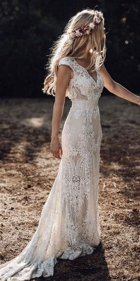 25 Enchanting Boho Style Lace Wedding Dresses