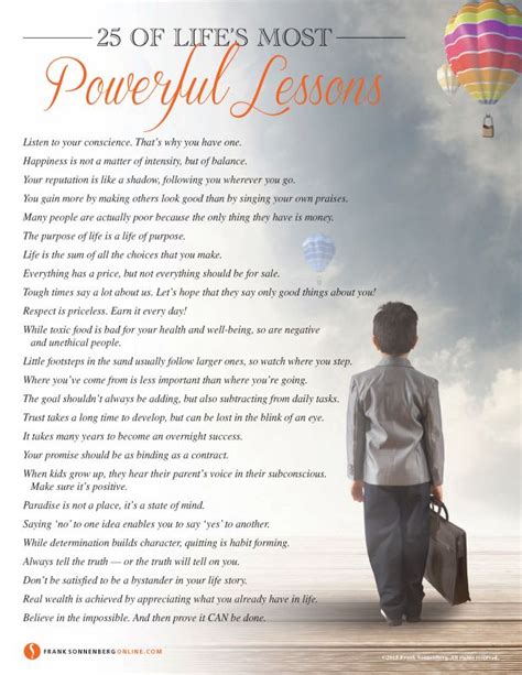 25 inspirational lessons learned children PDF